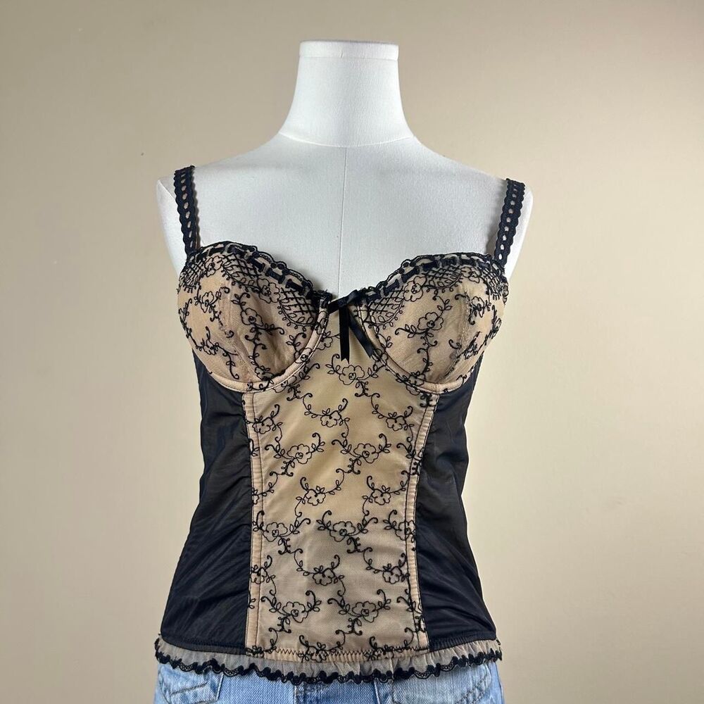 Dark Coquette Couture by Cabernet Tan and Black Lacy Corset